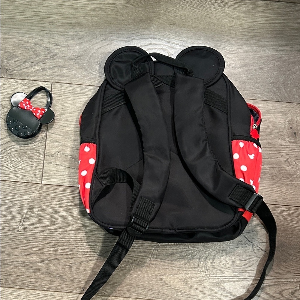 Disney Kids Backpack with Polka Dots - Red and Black - Picture 3 of 7